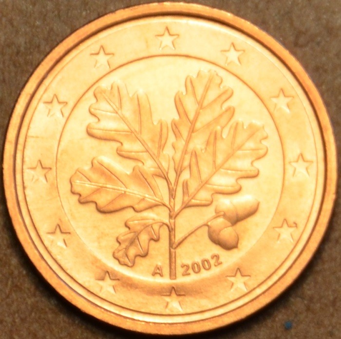 1 cent Nemecko 2002 "A" (UNC)