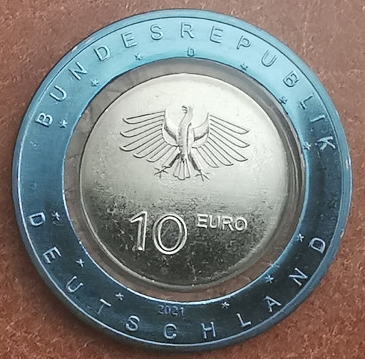 10 Euro Nemecko "F" 2021 Vo vode (UNC)