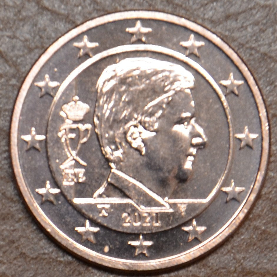2 cent Belgicko 2021 - Kráľ Filip (UNC)