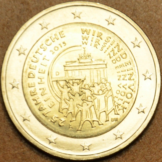 2 Euro Nemecko 2015 "F" 25 rokov of opätovného zjednotenia Nemecka (UNC)