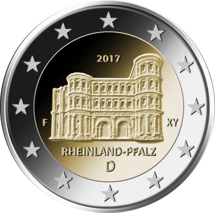 2 Euro Nemecko 2017 "A" Porýnie-Falcko: Porta Nigra (UNC)