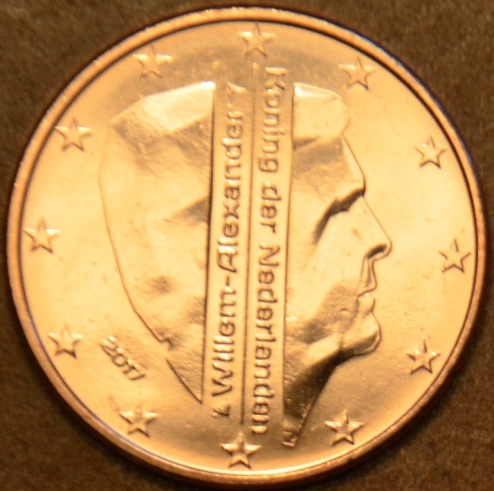 5 cent Holandsko 2017 - Kráľ Willem Alexander (UNC)