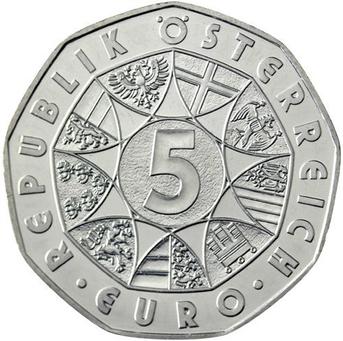 5 Euro Rakúsko 2007 - Volebné právo (UNC)