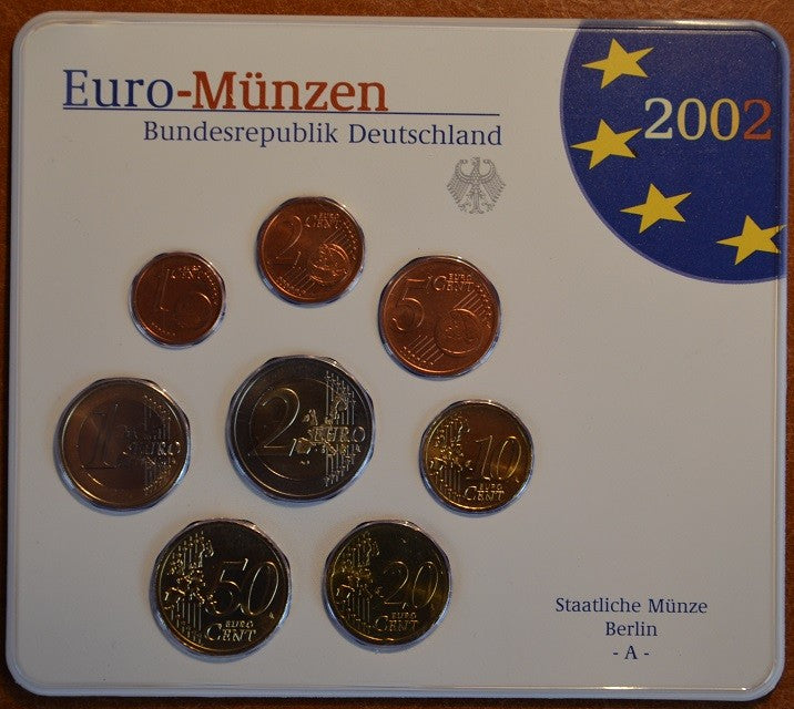 Nemecko 2002 "J" sada 8 euromincí (BU)