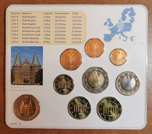 Nemecko 2006 "F" sada 9 euromincí (BU)