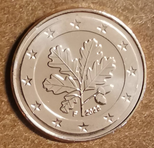 1 cent Nemecko 2022 "F" (UNC)
