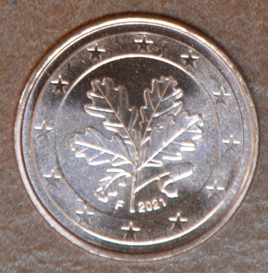 2 cent Nemecko 2021 "F" (UNC)