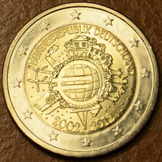 2 Euro Nemecko 2012  "A" 10. výročia vzniku Eura (UNC)