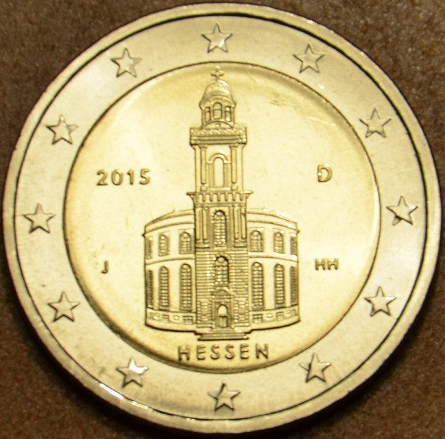 2 Euro Nemecko 2015   "J" Hessen: kostoľ sv. Pavla (UNC)