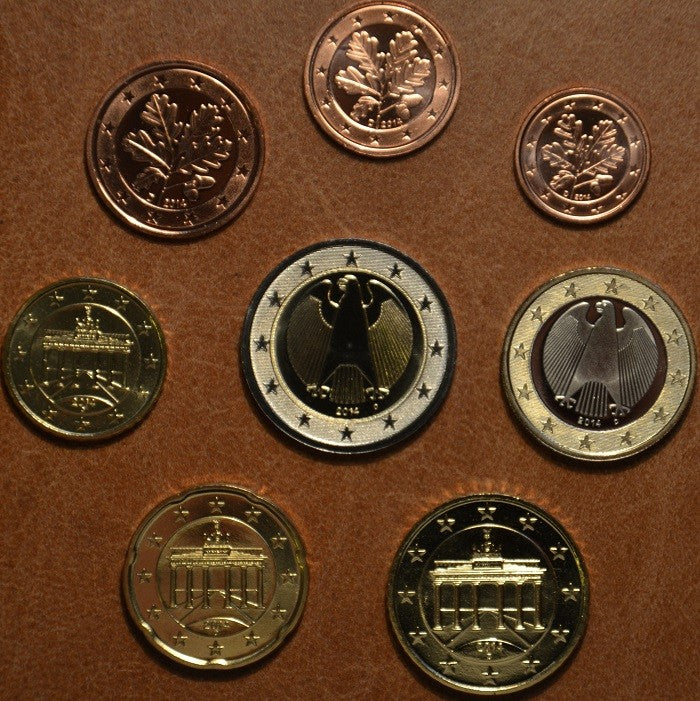 Nemecko 2014 "F" sada 8 euromincí (UNC)